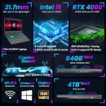 MSI Ultra Thin 15 VR-Ready Gaming Laptop, 15.6" FHD 144Hz, Intel i5-13420H(Beats Ryzen 7 7435HS), NVIDIA GeForce RTX 4060, 32GB RAM, 1TB SSD, Backlit KB, Wi-Fi 6, Bundle with PCO Notebook Fold Cooler
