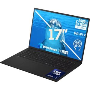 LG gram 17-inch Precision Business Laptop – 2.5K WQXGA Touchscreen Display, Copilot+ PC, Intel Ultra 7 258V, 32 GB LPDDR5X RAM, 2 TB SSD, Wi-Fi 7, 23hr Battery Life, Intel Arc Graphics, Windows 11 Pro