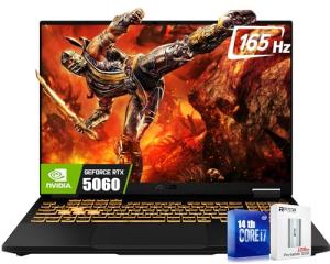 ASUS TUF F16 16" FHD+ 165Hz Gaming Laptop, 14th Gen Intel 16-Core i7-14650HX(>i9-13900HX), NVIDIA GeForce RTX 5060 8GB GDDR7, RGB Backlit KB, Facial Recognition, W/128PSD, Win11 Home(32GB|2TB SSD)