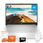 HP 2025 Laptop for Student Business, 14" Anti-Glare, Intel N150 CPU, 16GB RAM, 384GB Storage(128GB UFS+256GB MSD),128GB USB, Wi-Fi 6, Copilot AI & 1 Year Microsoft 365, Windows 11 Pro, w/Accessories