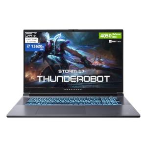 Thunderobot Storm 17 Gaming Laptop, 17.3" FHD 144Hz Display, Core i7-13620H, GeForce RTX 4050, 16GB DDR4 RAM, 512GB SSD, RGB Backlit Keyboard, HDMI, Wi-Fi, Win 11 Home