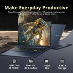 ASUS Vivobook 15 Business Laptop, 15.6" FHD Display, Intel i5-1235U, 40GB RAM, 1.16TB Storage(1TB SSD+160GB Docking Station Set), Intel Iris Xe Graphics, Webcam, Numeric Keypad, Win 11, Blue