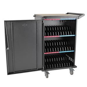 Tripp Lite 36-Port AC Charging Cart Storage Station for Chromebooks, Laptops, & Tablets - Hourly Timer alternates Charging Zones to Help Prevent overloads, 2-Year Warranty (CSC36AC)