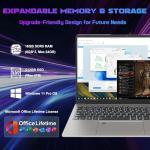 2025 16 Inch 2.5K IPS Gaming Laptop Computer, AMD Ryzen 7 6800H (Up to 4.7GHz), 16GB DDR5 512GB SSD, AMD Radeon 680M, WiFi 6, Type-C, Webcam, Fingerprint, Backlit Keyboard, Windows 11 Pro w/ MS Office