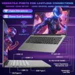 2025 16 Inch 2.5K IPS Gaming Laptop Computer, AMD Ryzen 7 6800H (Up to 4.7GHz), 16GB DDR5 512GB SSD, AMD Radeon 680M, WiFi 6, Type-C, Webcam, Fingerprint, Backlit Keyboard, Windows 11 Pro w/ MS Office
