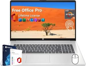 HP 17” Touchscreen Laptop with Office 2024 License