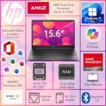 HP 15 Laptop with 15.6" FHD Display and 16GB RAM