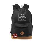 DISCOUNT PROMOS Custom Multipurpose Laptop Backpacks Set of 80, Personalized Bulk Pack - Lots of Features for Everyday Use, Perfect for Employess, Businessman - Black