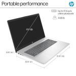 HP 17.3" FHD Business & Student Laptop Computer, 64GB RAM 2.5TB Storage (2TB SSD+512GB Docking Station Set), 6-Cores AMD Ryzen 5, Windows 11 Pro, PLUSERA Earphones, Silver
