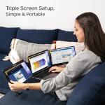 SideTrak Swivel 12.5" Portable Monitor for Laptop, Patented Swivel Hinge, Triple Screen Laptop Setup | FHD Dual Screen w/Kickstand, USB-C & HDMI, Mac, PC, Chrome Compatible (Triple Monitor)