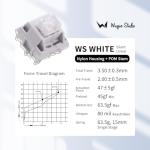 MELETRIX WS White Mechanical Keyboard with Lubed Switches