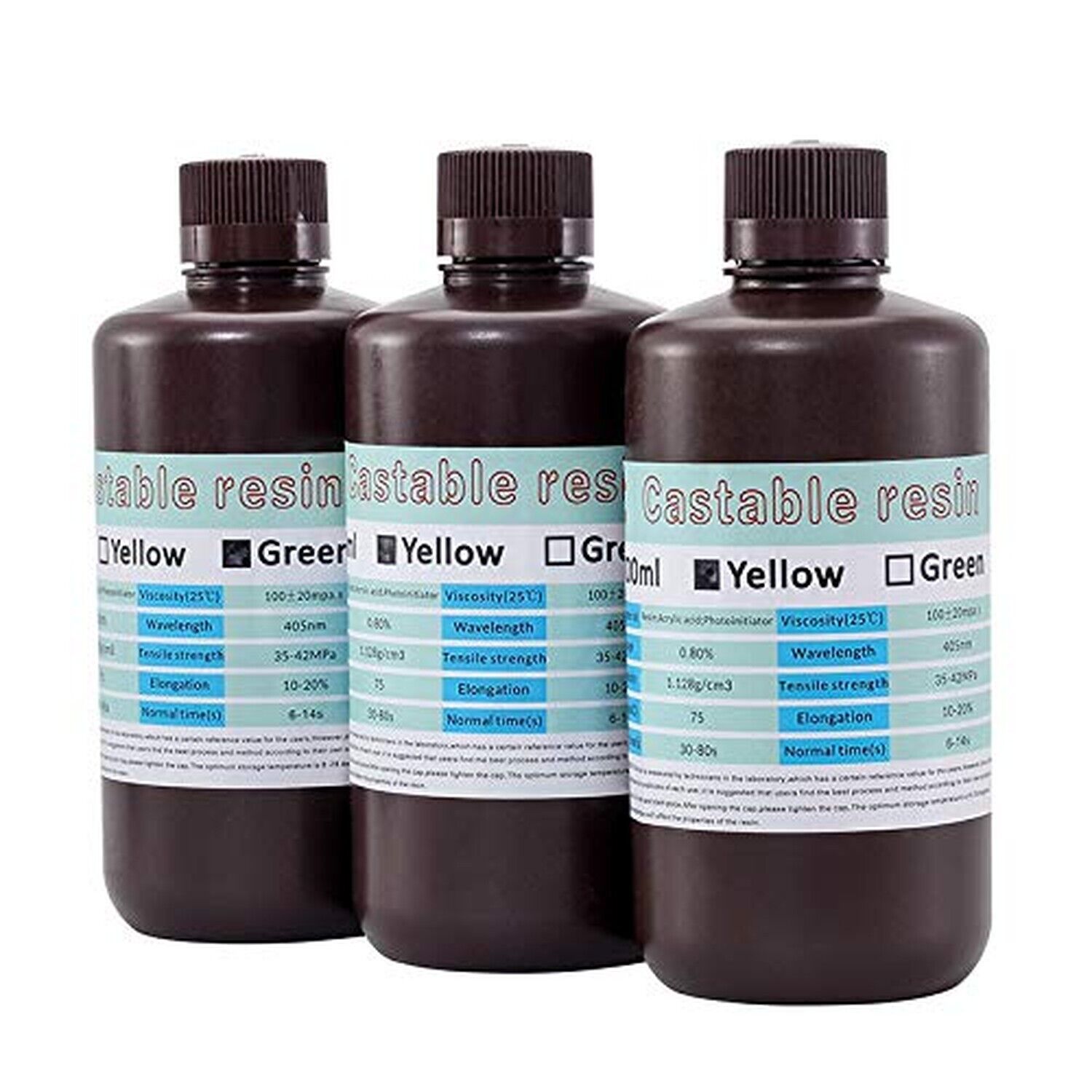 Castable Resin for LCD 3D Printers - 1000ml