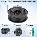 SUNLU PETG Filament 1.75mm - Black, Strong & Durable
