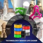 10-Pack Multicolor ABS 3D Printer Filament Bundle