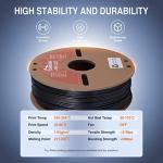 KINLUOT Black ABS Filament for FDM Printers
