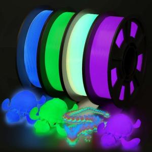 Glow in the Dark PLA Filament Bundle - 4 Pack