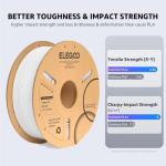 ELEGOO 1KG White PLA Plus Filament 1.75mm