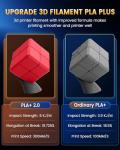 SUNLU PLA+ 2.0 3D Printer Filament - Black