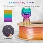 Silk Rainbow PLA Filament 1.75mm for FDM Printers