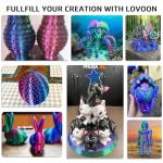 LOVOON Tricolor Silk Rainbow PLA Filament 1.75mm