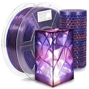 Clear Multicolor Glitter PLA 3D Printer Filament