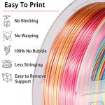 LOCYFENS Rainbow Silk PLA Filament 1.75mm 1kg