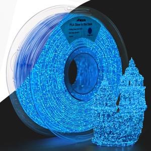Glow in The Dark Shiny Firefly Blue PLA Filament