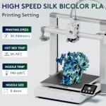 ERYONE Dual Color PLA Filament 1.75mm - Blue Green