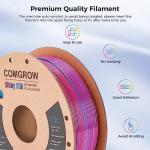 Comgrow Tri-Colors Rainbow Silk PLA Filament 1.75mm