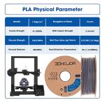 PLA Filament 1.75mm Grey, 1kg Cardboard Spool