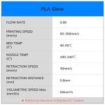 Glow in The Dark Shiny Firefly Blue PLA Filament