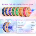 Comgrow Tri-Colors Rainbow Silk PLA Filament 1.75mm