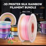 JAYO Multicolor Silk PLA Filament Bundle, 8 Rolls