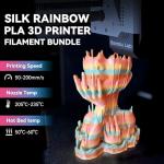 JAYO Multicolor Silk PLA Filament Bundle, 8 Rolls