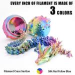 Tri-Color Rainbow Silk PLA Filament 1.75mm