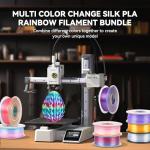 JAYO Multicolor Silk PLA Filament Bundle, 8 Rolls
