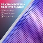 JAYO Multicolor Silk PLA Filament Bundle, 8 Rolls