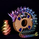 Tri-Color Rainbow Silk PLA Filament 1.75mm