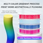 Rainbow Silk PLA Filament Bundle - 1.75mm 4-Pack