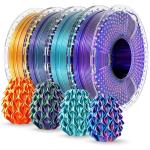 SUNLU Multicolor Silk PLA+ Filament 1.75mm Bundle