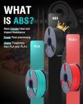 SUNLU Strong Black ABS Filament for FDM 3D Printers