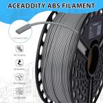 AceAddity 1kg ABS 3D Printer Filament - Grey