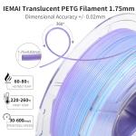 Dual Color Gradient PETG Filament 1.75mm - Blue to Purple