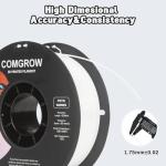 Comgrow 1.75mm PETG Filament - White, 2lbs