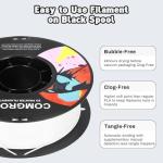 Comgrow 1.75mm PETG Filament - White, 2lbs