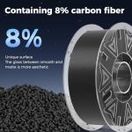 Creality 1.75mm Carbon Fiber PETG Filament, 1KG