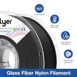 Black Nylon Glass Filled 3D Printer Filament 1kg