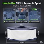 SUNLU PLA 3D Printer Filament, 1.75mm, White