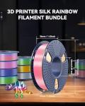 JAYO Multicolor Silk PLA Filament Bundle, 8 Rolls