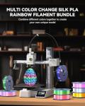 JAYO Multicolor Silk PLA Filament Bundle, 8 Rolls
